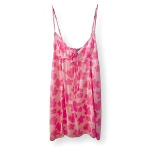 Floral print Y2K babydoll sundress / mini dress top for layering (M)